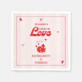 ラッキー・イン・ラブ・バチェロレッテ週末 スタンダードカクテルナプキン (正面)