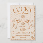 ラッキー・イン・ラブ・バチェロレッテ週末 招待状 (正面)