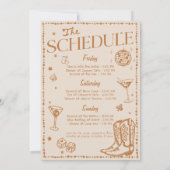 ラッキー・イン・ラブ・バチェロレッテ週末 招待状 (裏面)