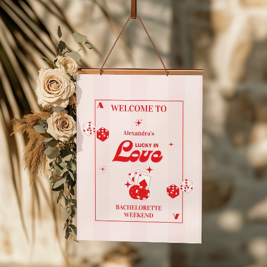 ラッキー・イン・ラブ・バチェロレッテ・ウィークエンド 吊り下げ型タペストリー