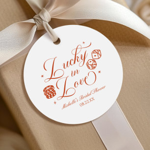 ラッキー・イン・ラブ プレイイングカード カジノ ブライダルシャワー フェイバータグ