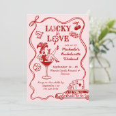 ラッキー・イン・ラブ・ベガス・バチェロレッテ・ウィークエンド・ドゥードルズ 招待状 (スタンド正面)