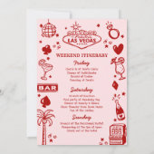 ラッキー・イン・ラブ・ベガス・バチェロレッテ・ウィークエンド・ドゥードルズ 招待状 (裏面)