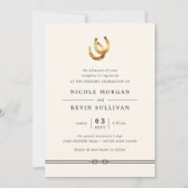 ラッキー・イン・ラブ |ホースシューズ結婚式招待状 招待状 (正面)