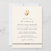 ラッキー・イン・ラブ |ホースシューズ結婚式招待状 招待状 (正面)