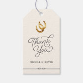 ラッキー・イン・ラブ |ホース素朴シューズ結婚式の引き出物 ギフトタグ (正面)