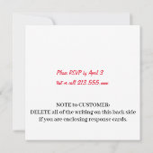 ラッキー・イン・ラブ ラスベガス ウェディング 招待状 (裏面)