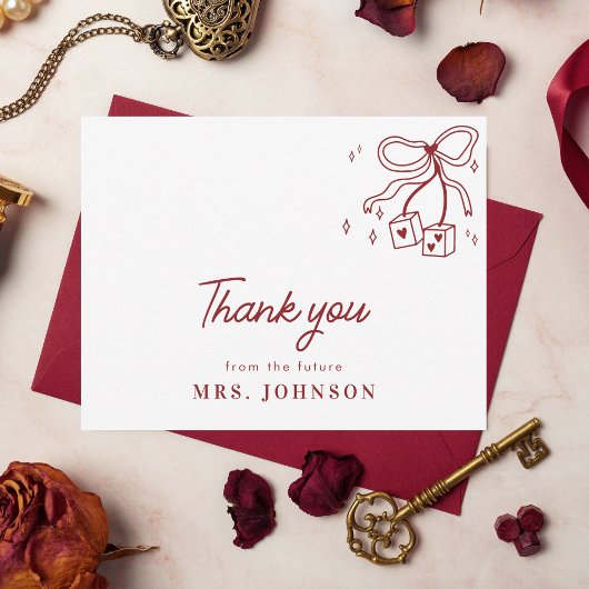 ラッキー・イン・ラブ ヴェガスカジノ ブライダルシャワー サンクスカード サンキューカード