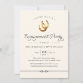 ラッキー・イン・ラブ |婚約パーティ招待状 招待状 (正面)