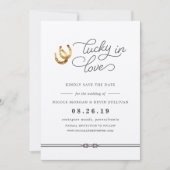 ラッキー・イン・ラブ |素朴馬の結婚靴 セーブザデート (正面)