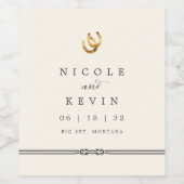 ラッキー・イン・ラブ |素朴馬の結婚靴 ワインラベル (シングルラベル)