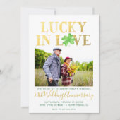 ラッキー・イン・ラブ | 結婚記念日 招待状 (正面)