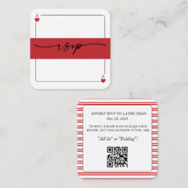 ラッキー・イン・ラブ RSVP QRコード同封カード エンクロージャーカード