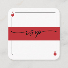 ラッキー・イン・ラブ RSVP QRコード同封カード エンクロージャーカード