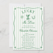 ラッキー・イン・ラブ St Patrick's Day ブライダルシャワー 招待状 (正面)