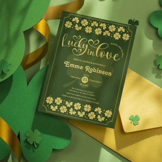 ラッキー・イン・ラブ St Patrick's Day ブライダルシャワー 招待状