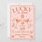 ラッキー・イン・ラヴ遊ィのカードバチェロレッテ週末 招待状 (正面)