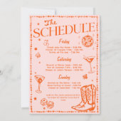 ラッキー・イン・ラヴ遊ィのカードバチェロレッテ週末 招待状 (裏面)