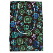 ラッキー ウォーターカラー 緑のクローバー ミディアムペーパーバッグ (正面)