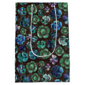 ラッキー ウォーターカラー 緑のクローバー ミディアムペーパーバッグ (裏面)