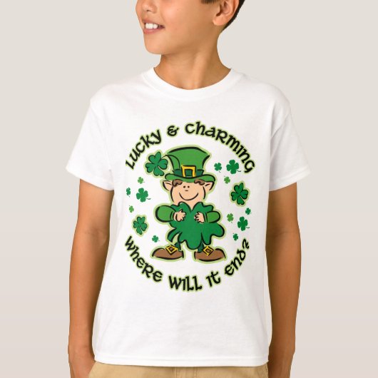 ラッキー&キッズシャ魅力的ツ Tシャツ (正面)