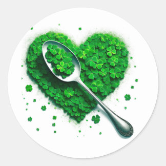 ラッキー・クローバー🍀永遠の幸運の象徴 ラウンドシール