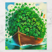 ラッキー・クローバー🍀永遠の幸運の象徴 ワインラベル (シングルラベル)