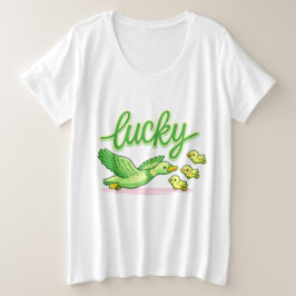 ラッキー グリーン クローバー 美意識Tシャツ - かわいいセント プラスサイズTシャツ