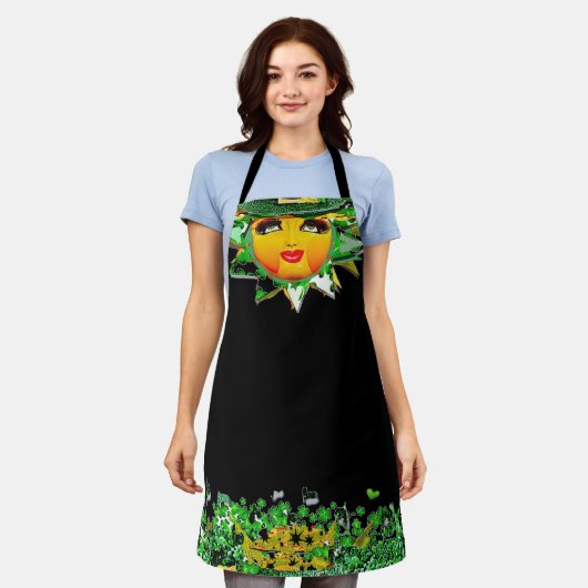 ラッキー・サン！ エプロン (着用した状態)