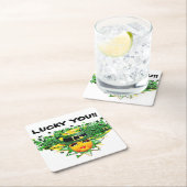 ラッキー・サン！ スクエアペーパーコースター (インサイチュ)