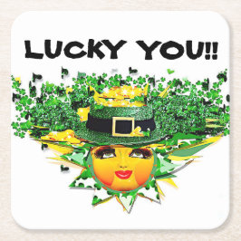 ラッキー・サン! スクエアペーパーコースター