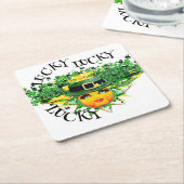 ラッキー・サン！ スクエアペーパーコースター (アングル)