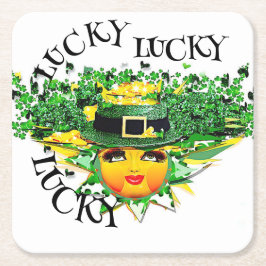 ラッキー・サン! スクエアペーパーコースター