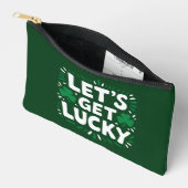 ラッキー・シャムロックおもしろい・セント・パトリックの日 アクセサリーポーチ (見開き)