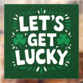 ラッキー・シャムロックおもしろい・セント・パトリックの日 ウィンドウサイン (シート2)