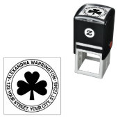 ラッキー シャムロック #5 名前 返送先住所 セルフインキングスタンプ (インサイチュ)