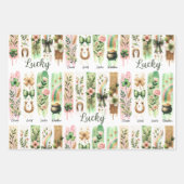 ラッキー・シンボルズ・セント・パトリックのデイ・ラッピング・紙 ラッピングペーパーシート (正面2)