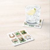 ラッキー・シンボルズ・セント・パトリックの日紙・コースター スクエアペーパーコースター (インサイチュ)