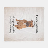 ラッキー・スタフィー フリースブランケット (正面(横))