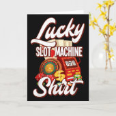 ラッキー スロットマシン カジノ ラスベガス ギャンブル カード (黄色い花)