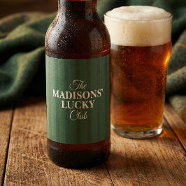 ラッキー・セントパトリックス・グリーン ファミリーネーム ビールラベル