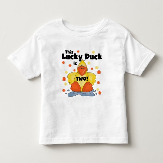ラッキー・ダック誕生日Tシャツとギフト トドラーTシャツ (正面)