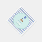 ラッキー・ダック1回目の誕生日 スタンダードカクテルナプキン (角)