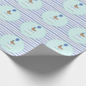 ラッキー・ダック1回目の誕生日 ラッピングペーパー (角)