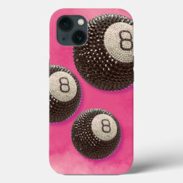 ラッキー ディスコ 8 ピンク、ラッキー 8 ディスコボール、スヌーカー iPhone 13ケース
