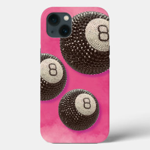 ラッキー ディスコ 8 ピンク、ラッキー 8 ディスコボール、スヌーカー iPhone 13ケース
