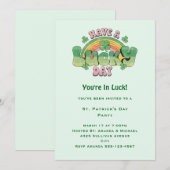 ラッキー・デイレトロスタイルセント・パトリック・デイを開催 招待状 (正面/裏面)
