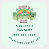 ラッキー・デイレトロタイポグラフィ事業 スクエアシール (正面)