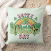 ラッキー・デイレトロタイポグラフィ クッション (ブランケット)