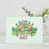 ラッキー・デイレトロタイポグラフィ サンキューカード (スタンド正面)